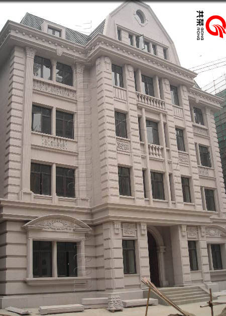 现代建筑外墙干挂石材效果图的设计实践